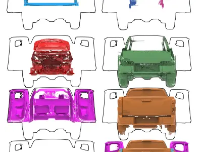 Isuzu D-Max CC EU 2020 Series Native multiple 3D Scan 3D model