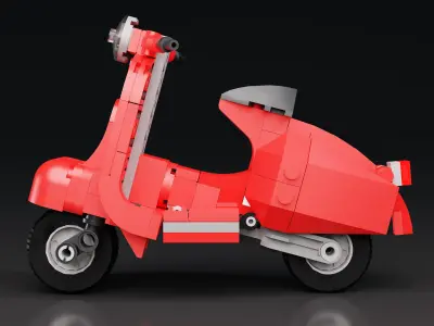 Lego Vespa 3D model 3D model 3D model