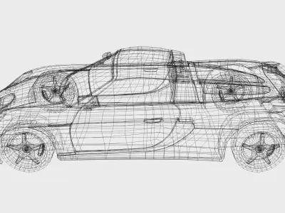 Porsche Carrera GT 2018 Low-poly 3D model