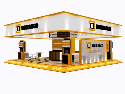  Booth Exhibition Stand a416b  3D model