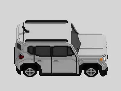 Car Jeep Renegade Voxel 3D model