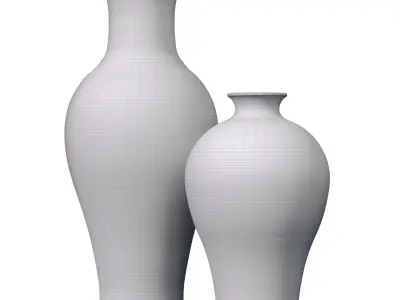 Decorative Floor vase flowerpot pot urn jar Chinese Style  3D model