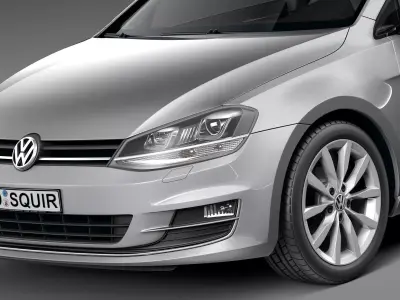 Volkswagen Golf VII 3-door 2013 3D model