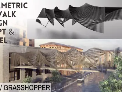 Parametric Skywalk Design Grasshopper Definition 3D model 3D model