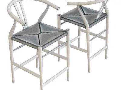 Crate and Barrel - Crescent Counter Stool 3D model