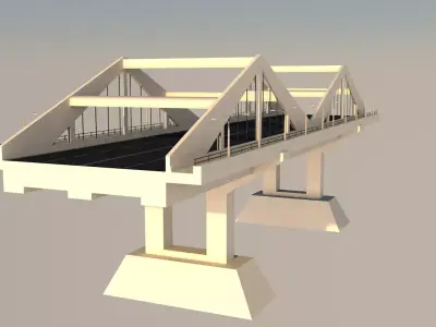 Bridge Low-poly 3D model