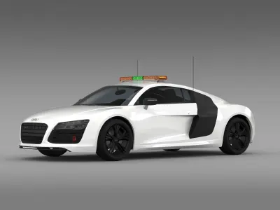 Audi R8 V10plus Safety Car 3D model