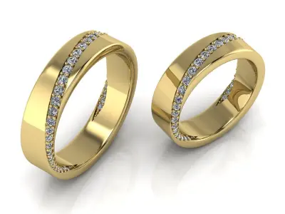 Wedding ring  gold  3D print model