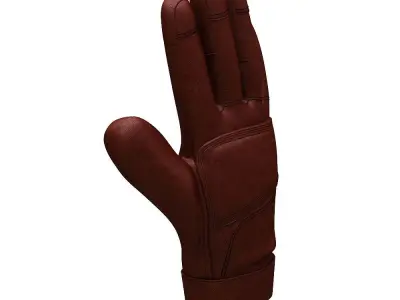 Hand gloves leather  Low-poly 3D model