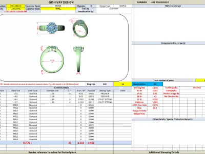 Luxury Diamond Cluster Halo Ring CAD Design for Fine Jewellery 3D print model