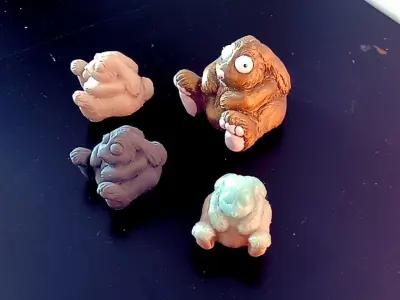 Happy fat rabbit 3D print model