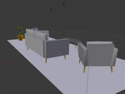 Modern Sofa 3D model 3