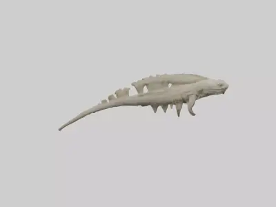 Lizard Spine Low-poly 3D model