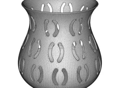 Stylish Flower Vase 3D print model