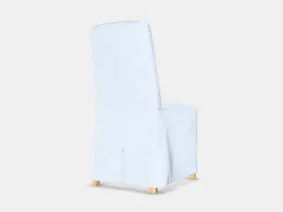 BERGMUND Chair with long cover 2 Low-poly 3D model
