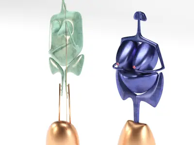 Grande Echassiere and Coralie Free 3D model