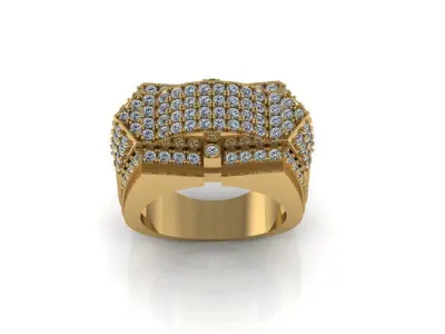 Diamond Man Ring 3D print model 3D print model