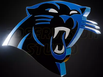 Carolina Panthers logo - Cinematic - 3D print 3D model