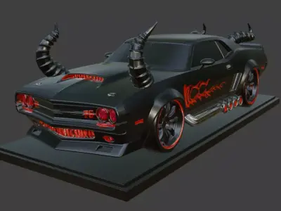 Halloween Demon Car 3D print model
