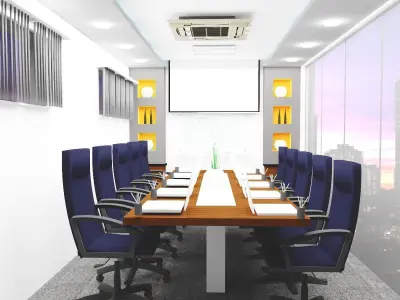 CONFERENCE HALL Low-poly 3D model