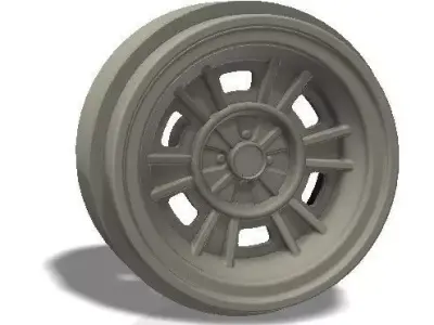 6 spokes rim - print model 3D print model