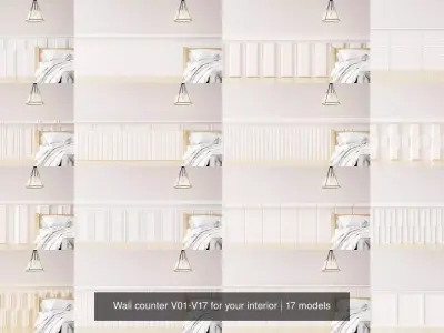 Wall counter V01-V17 for your interior 3D Model Pack