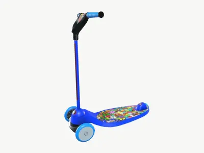 Kick Scooter Toy Low-poly 3D model
