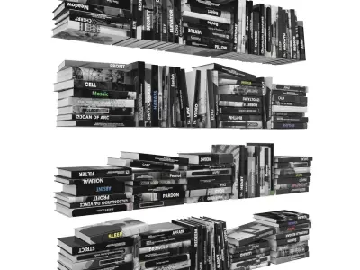 Books 150 pieces 3-4-2 Low-poly 3D model