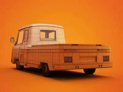 cartoon car Pickup 3D model