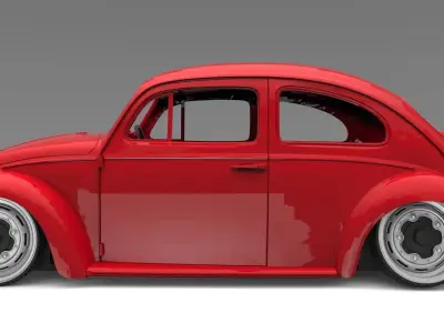 STL WHEEL VOLKSWAGEN BEETLE FUSCA OLD CLASSIC IRON 3D model