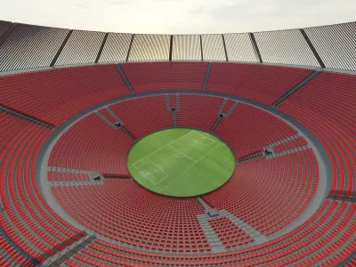 Football Stadium Low-poly 3D model 7