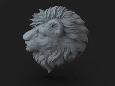 Lion head 3D print model
