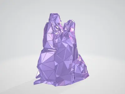 Godzilla bust WIREFRAME VORONOI WIREMESH MESH 3D print model