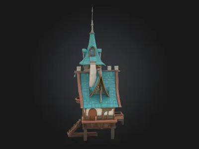 Whimsical Spire House 3D model