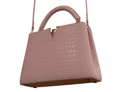 Louis Vuitton bag Capucines Pink Crocodile Leather 3D model