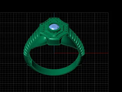 Print Ready STL 3DM  Gents Rings Diamond Men Ring  3D print model