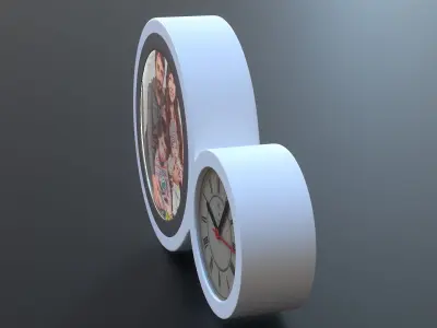 Magic Mirror Clock Low-poly 3D model