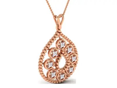 Women pendant 3D print model 2
