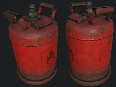 Propane Gas Cylinder PBR Low-poly 3D model