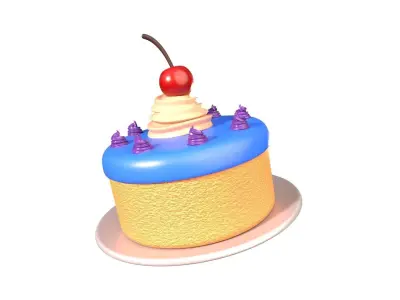Cake 3D Illustration 3D model