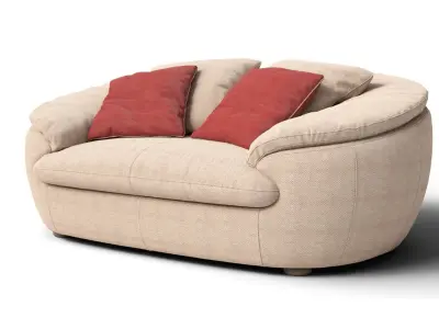 Luxury Modern Sofa Low-poly 3D model