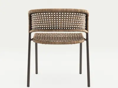 Natural Rattan Chair 3D model