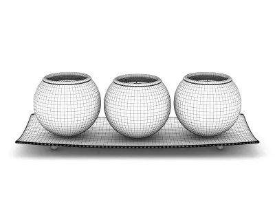 Golden Candlesticks 3D model