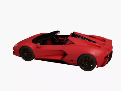 Sports Car 3D Model Realistic Performance Vehicle 15 3D model