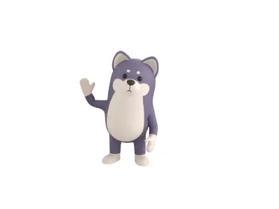 Rigged Wolf Character 3D model