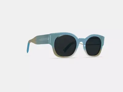 Rocco Sunglasses in Coastline Crystal Fade 3D model