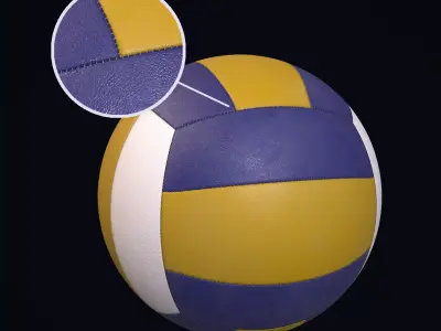 Volleyball ball Low-poly 3D model