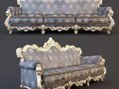 Baroque sofa 3D model