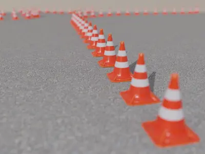 Traffic Cone Free 3D model