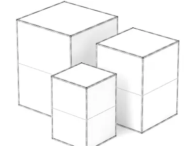 Decorative Glass Cubes 3D model